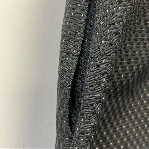 Madewell Lowlight Black & Gold Shimmer Dot Dress Size 2 - Picture 8 of 14